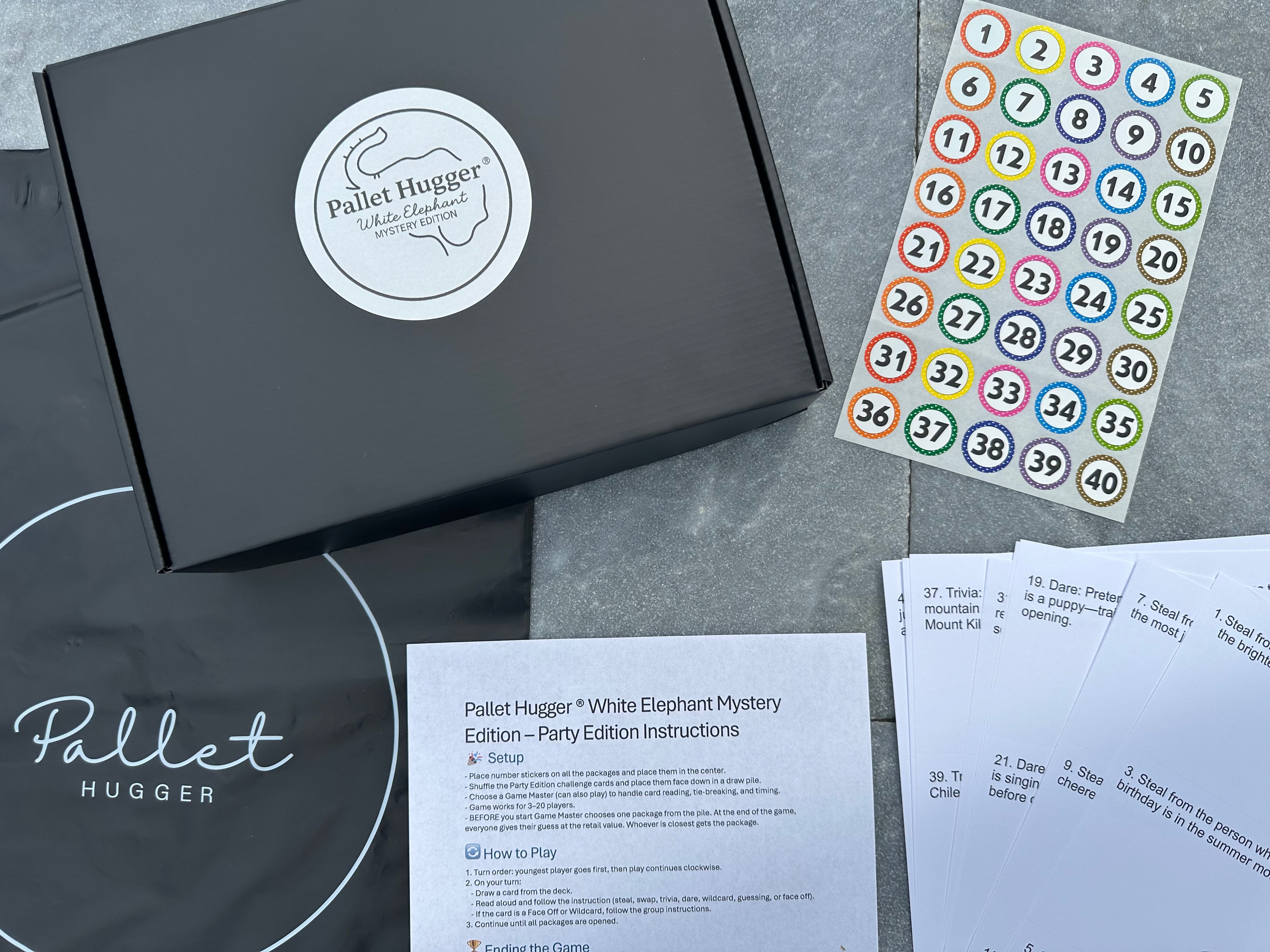 Pallet Hugger® White Elephant Mystery Edition™ Party Box