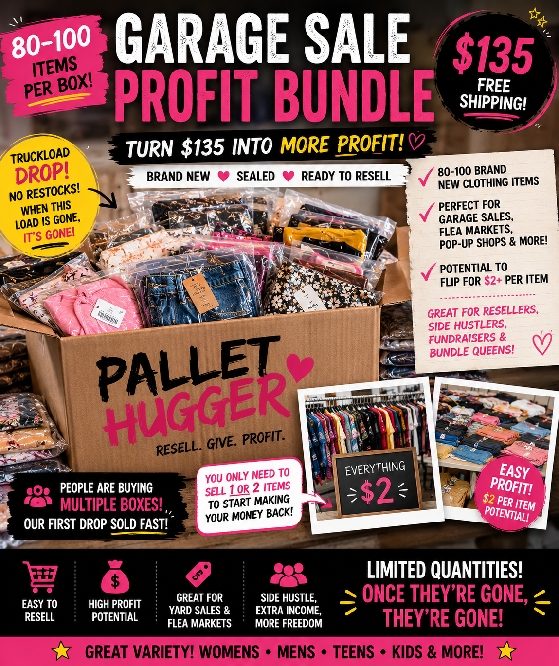 Pallet Hugger® Garage Sale Profit Bundle