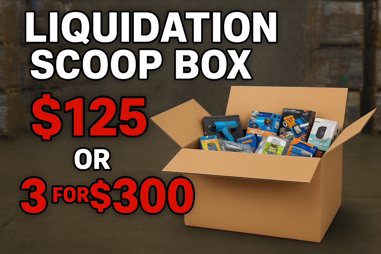 🏷️ Pallet Hugger® Liquidation Scoop Box
